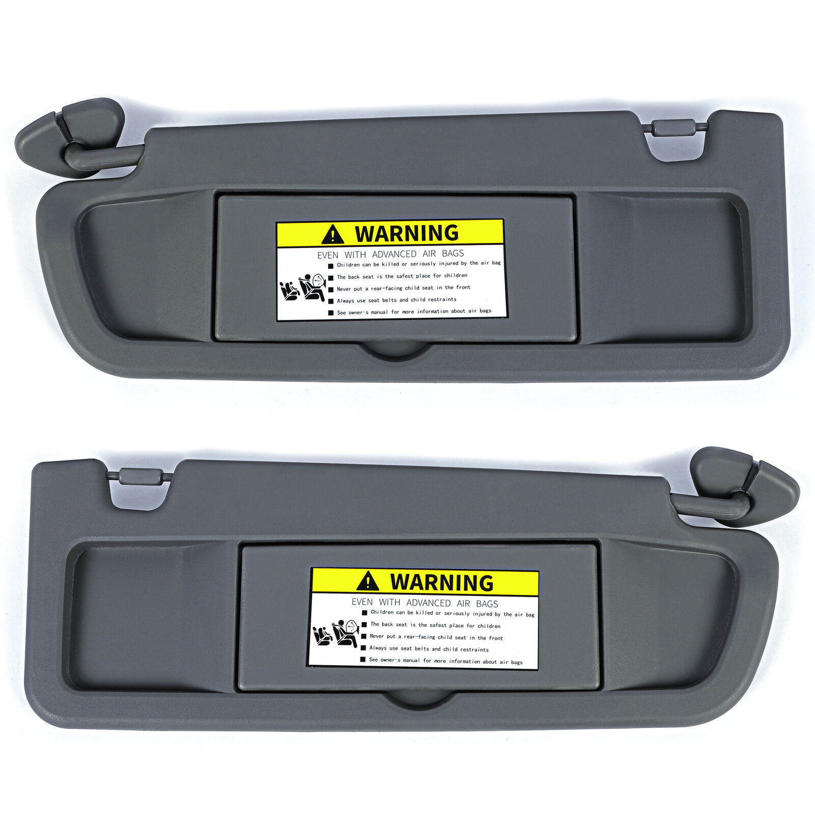 Sun Visor Dark Gray PAIR For 2006-2008 Honda Civic Left & Right Visor SET