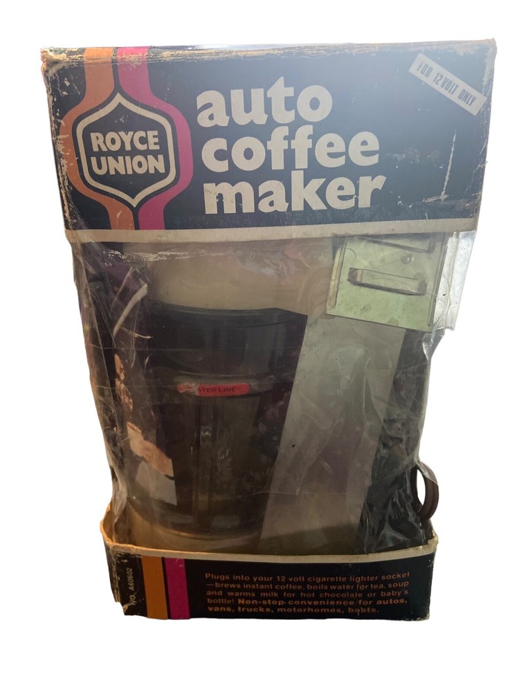 Vintage Royce Union Auto Coffee Maker RARE Lighter Plug-in Untested EUC