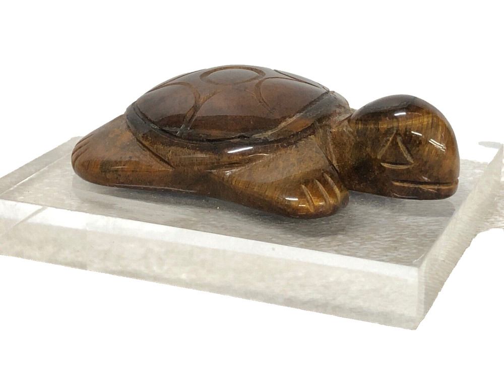 Tiger Eye Stone Carved Turtle