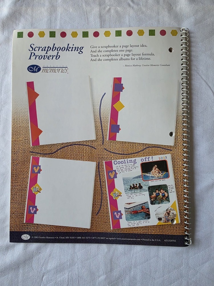 Creative Memories Fast Formulas | 4th Edition | Scrapbook Layout Methods | 2003