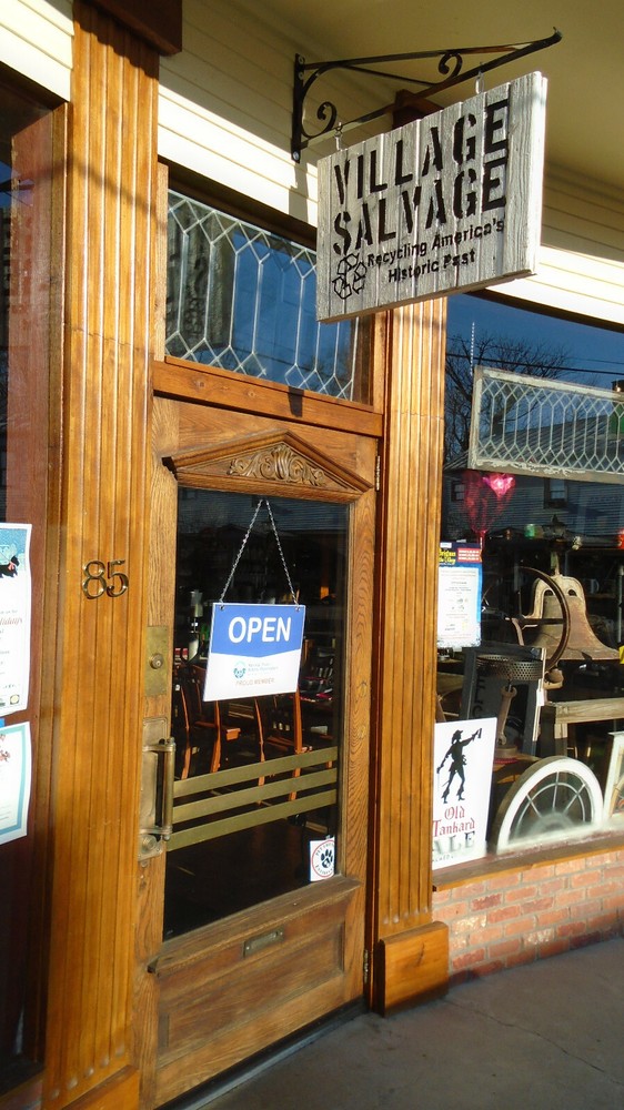 HUGE 6" RHC RIM LOCK COMPLETE w/ KEY, KEEPER, & KNOBS, ESCUTCHEON (41277)