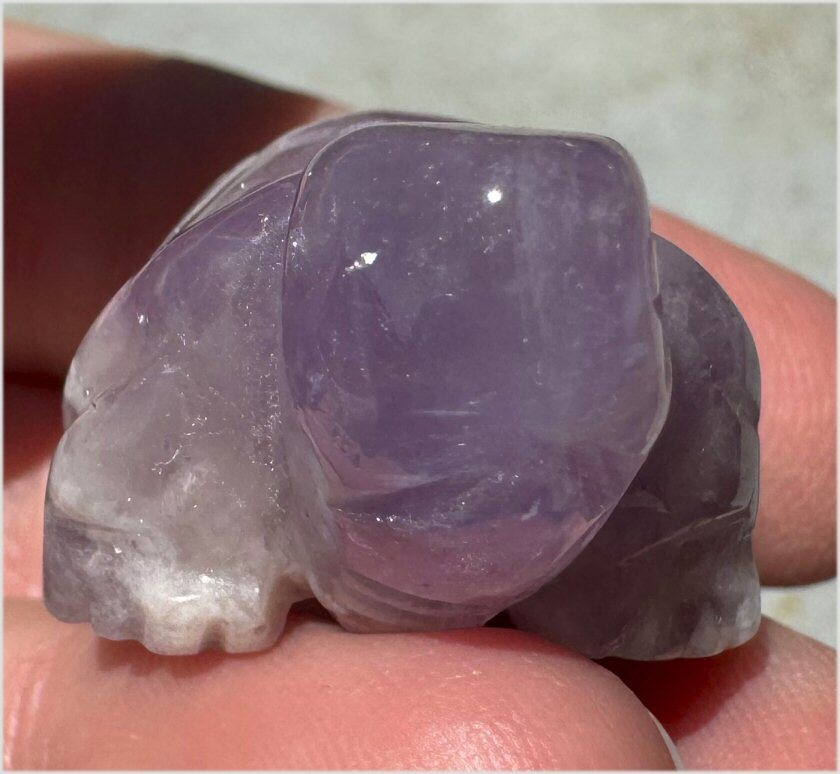Chevron Amethyst TURTLE Totem - Slow down & Enjoy Life!