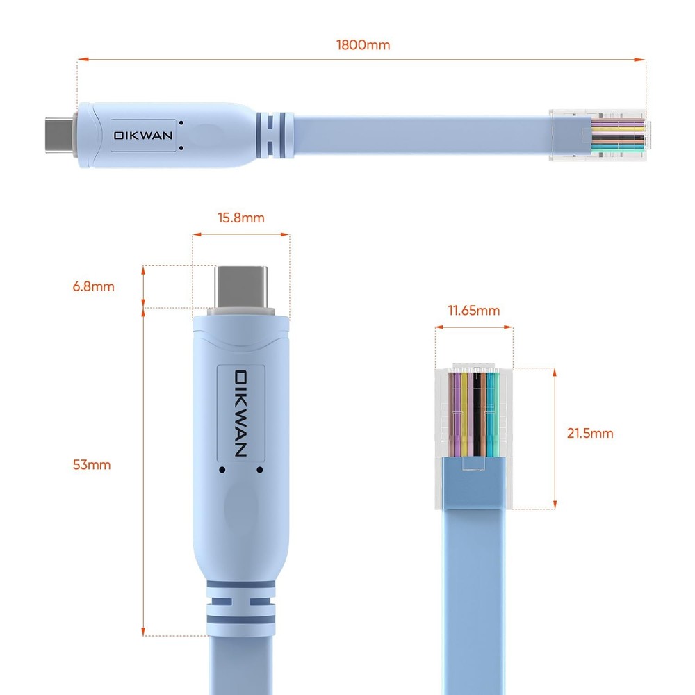 USB-C Console Cable 2-Pack for Cisco Routers