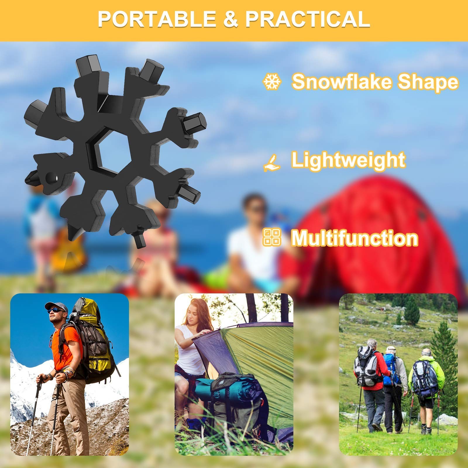 Universal Snowflake Wrench Magical Sale！Grip 18 in 1 Multi Tool Screwdriver