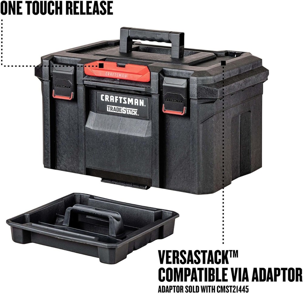 CRAFTSMAN TRADESTACK Tool Box, Waterproof Indoor/Outdoor, Stackable Tool