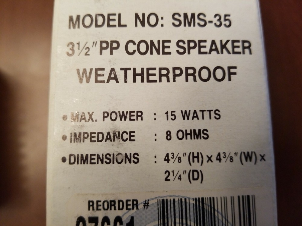 Speco SMS-35 Surface Mount Weatherproof 3-1/2" Speaker