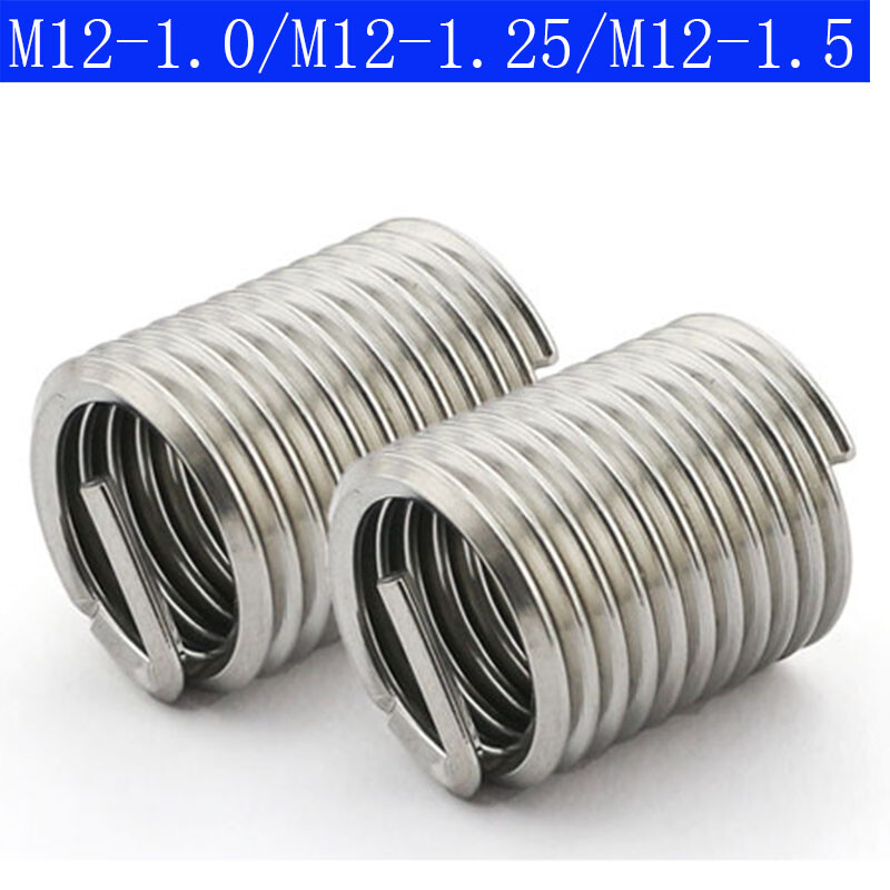 M12 304 Stainless Steel Fine Thread  Helicoil Insert Wire Threaded Inserts