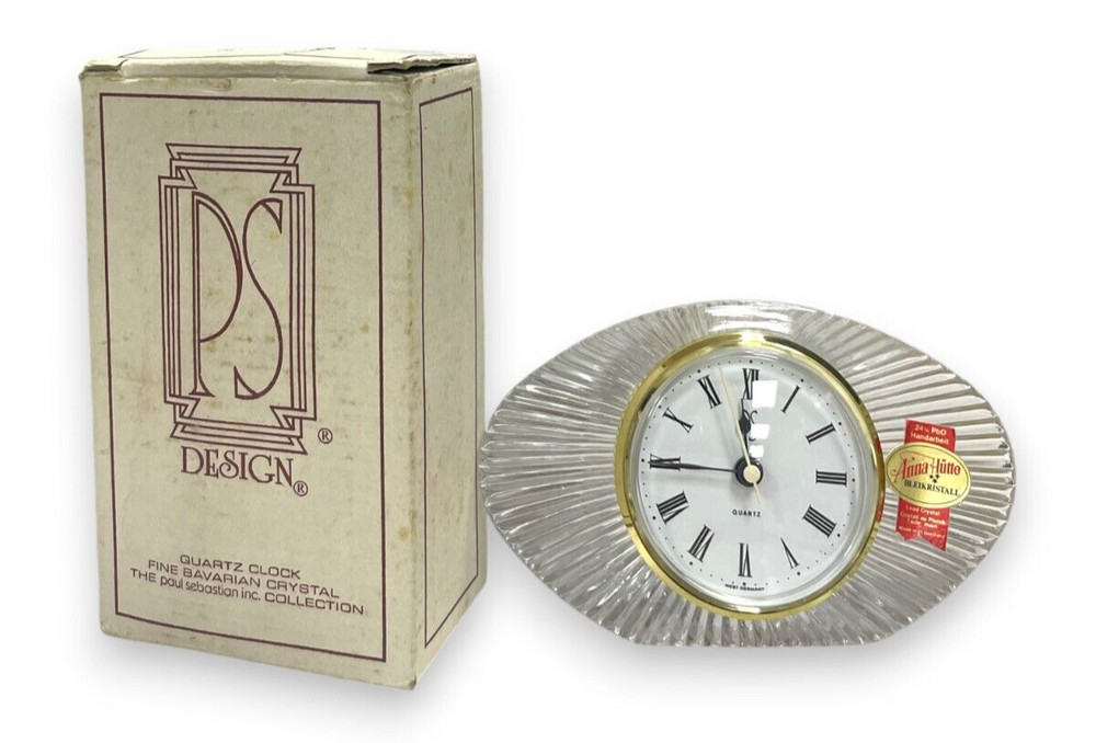 PS Design Quart Clock Fine Bavarian Crystal, As Seen In Pics