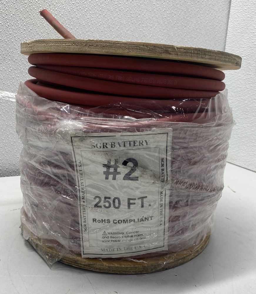 SGR Battery Cable SGR2-2-250, 2 Ga., 250' Spool