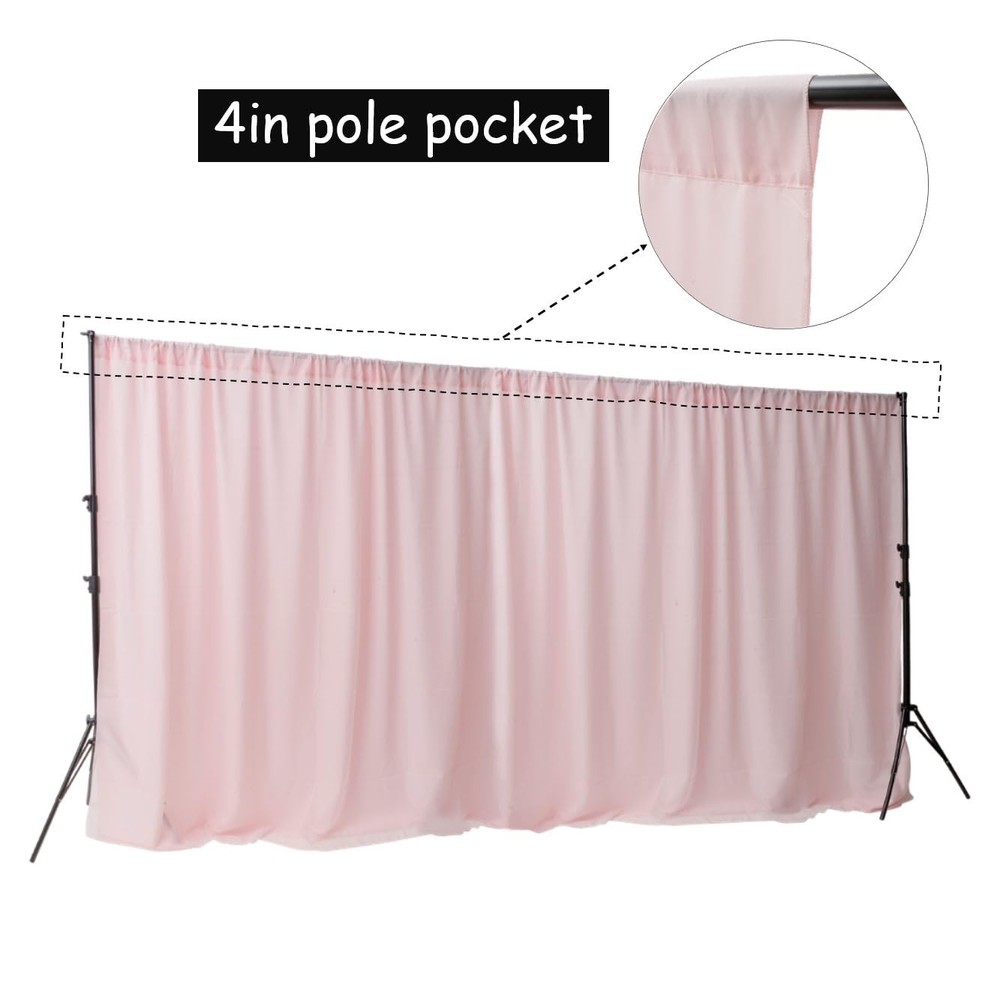 Two Layers Backdrop Made with One Piece Chiffon Tulle & Polyester. Use as Ext...