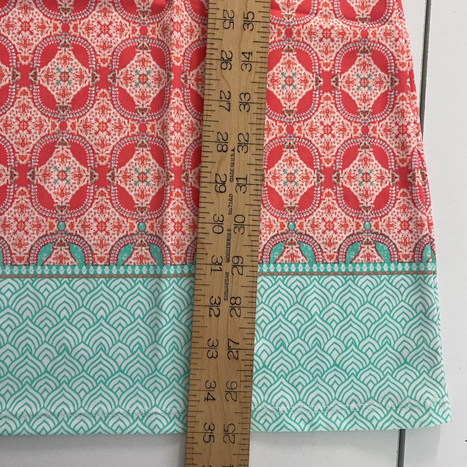 Cabana Life Coral Tides Shift Dress Size Small 3/4 Sleeves Nylon Stretch