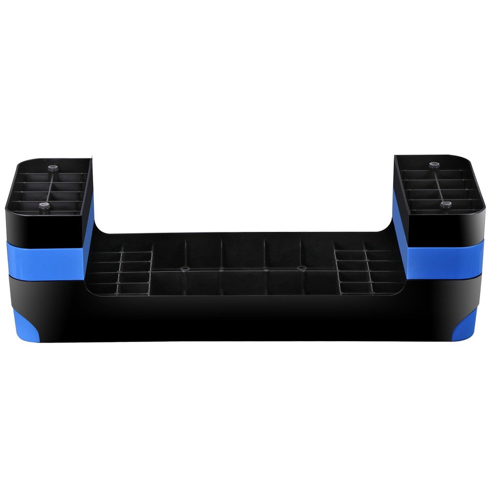 Aerobic Step Platform Exercise Step Adjustable Height 4"-6''-8' w/4 Risers Blue