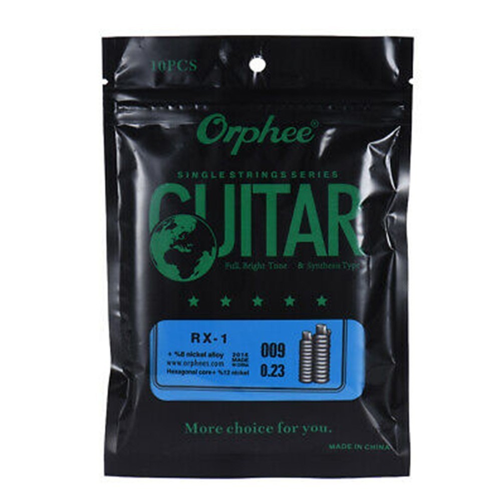 10PCS Orphee Single Strings For Electric Guitar 1st E-String(.009) Replacement