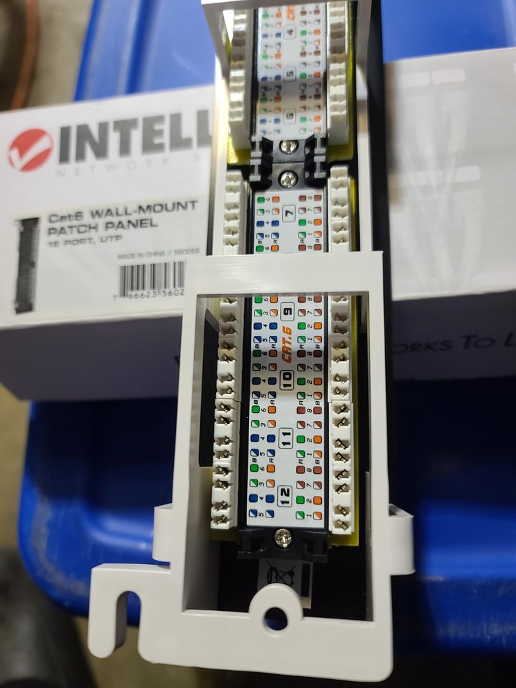 Intellinet 12 Port Cat6 Network Patch Panel Wall-Mount