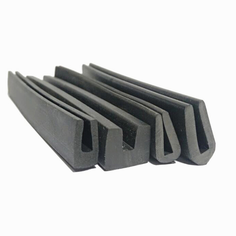 Edging Protection Frame Profile Rubber Trim Seal Flat Round U Shaped Slot 1-12mm