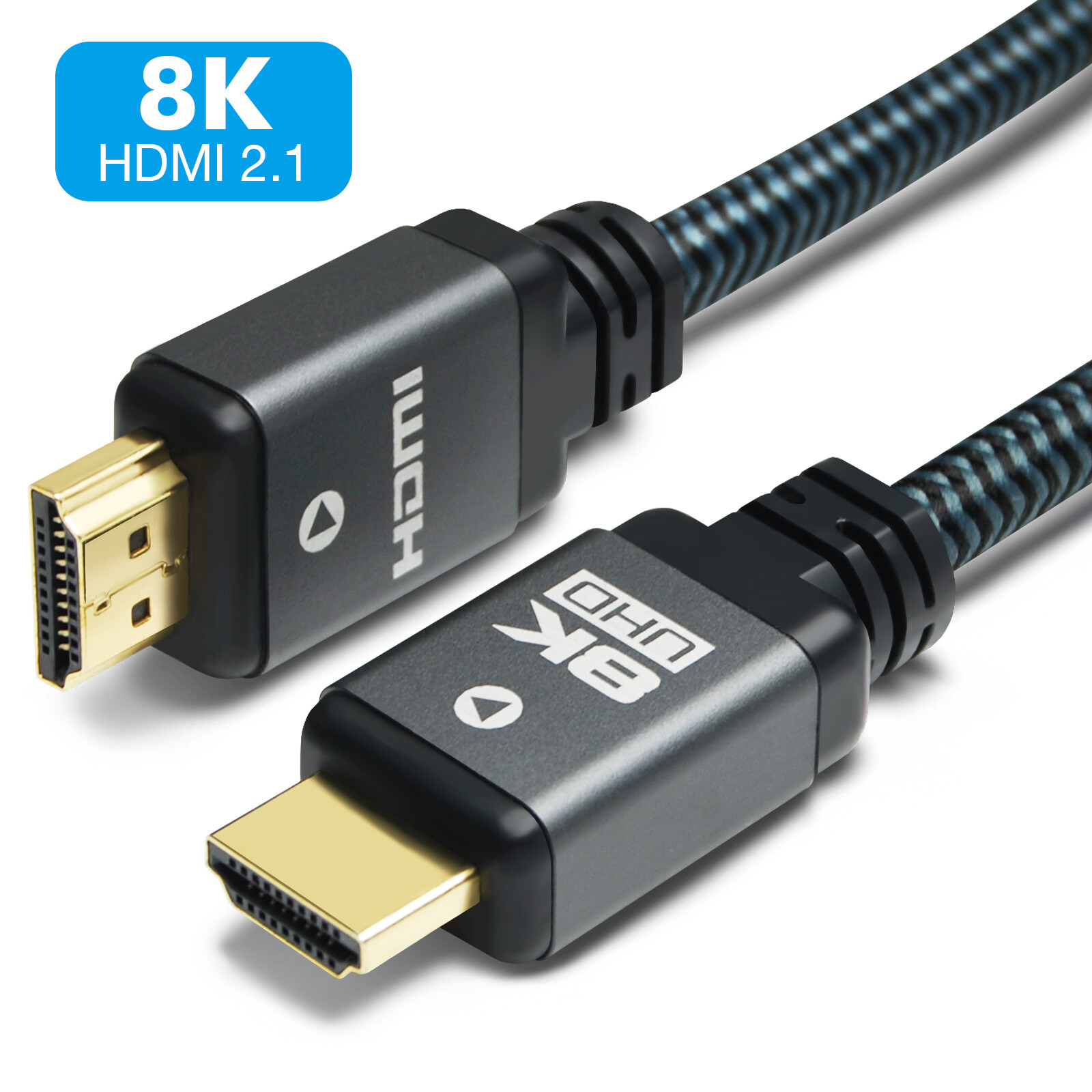 8K HDMI Cable HDMI 2.1 48Gbps High Speed Braided UHD HDTV 3D Dolby HDCP eARC HDR