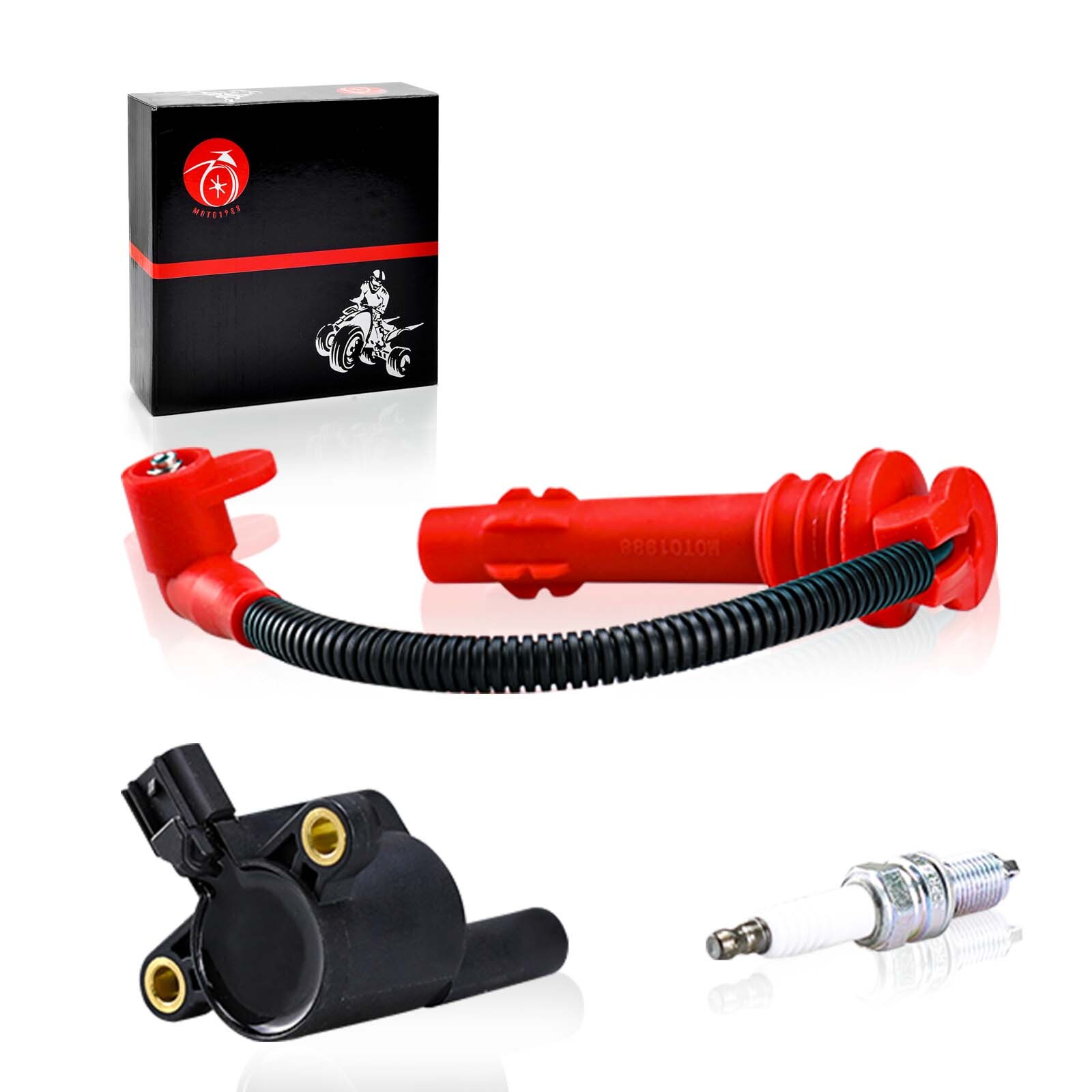 Ignition coil w/ Wire Cap & Spark plug for Polaris Sportsman 570 2015 2016- 2025