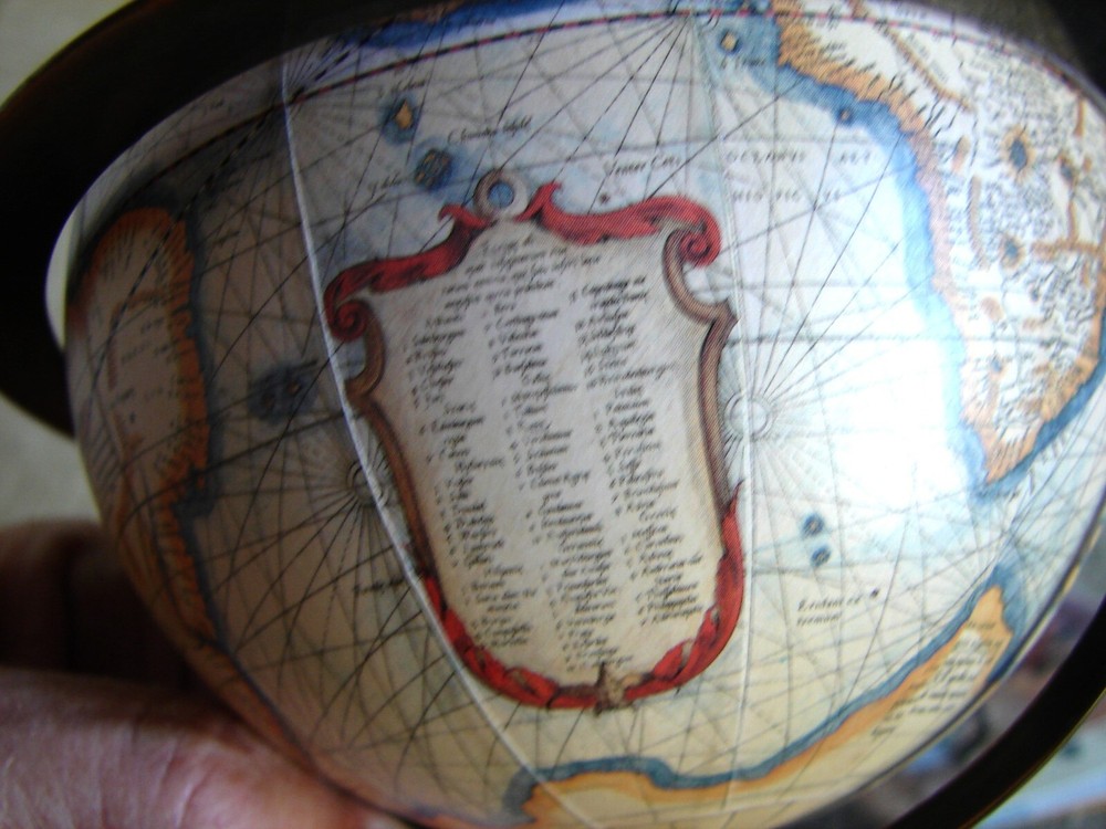 NWT Authentic Models Terrestrial GLOBE w/Compass GL019, 8" Desk Size Model