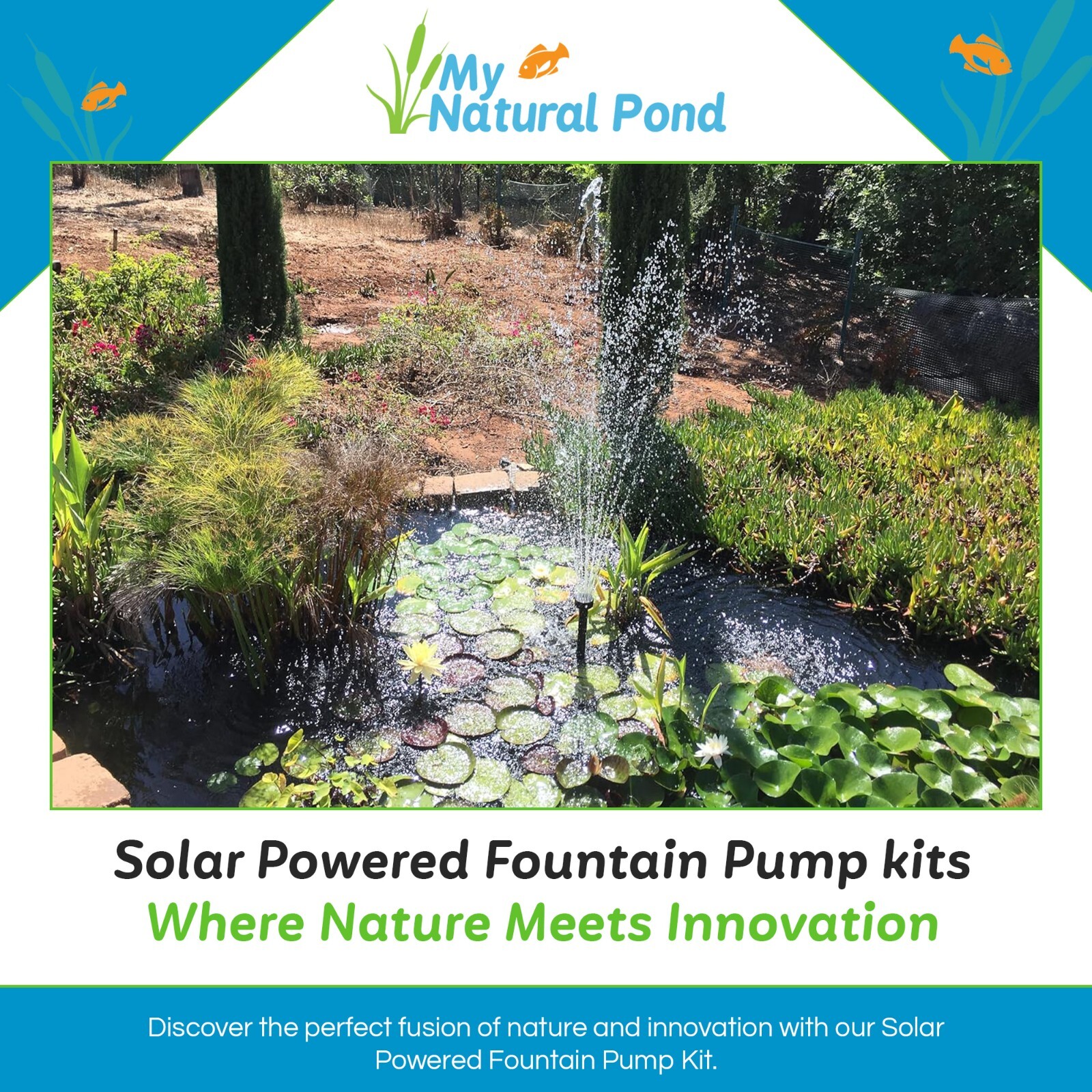 Solar Pond Fountain Pump two models 70W and 100W Complete Kits