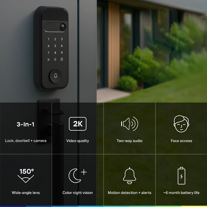 Secure View 3-in-1 Smart Lock & myQ Chime Bundle