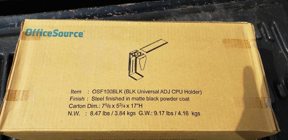 NEW IN BOX! OfficeSource adjustable CPU holder (model OSF100BLK) * 18 Available*
