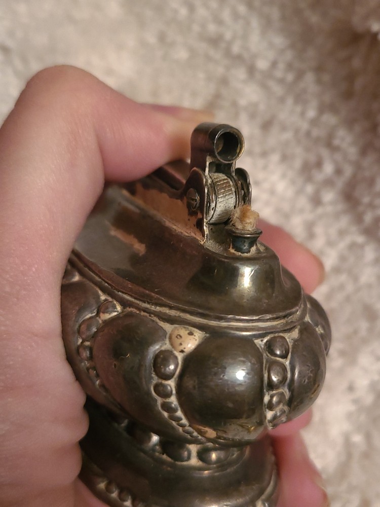 Vintage Ronson Crown Silver Plated Table Top Lighter