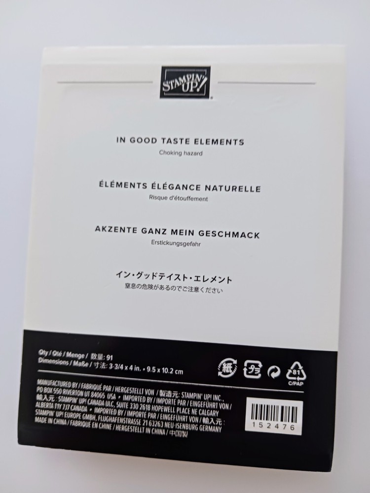 Stampin' Up In Good Taste Elements - NEW