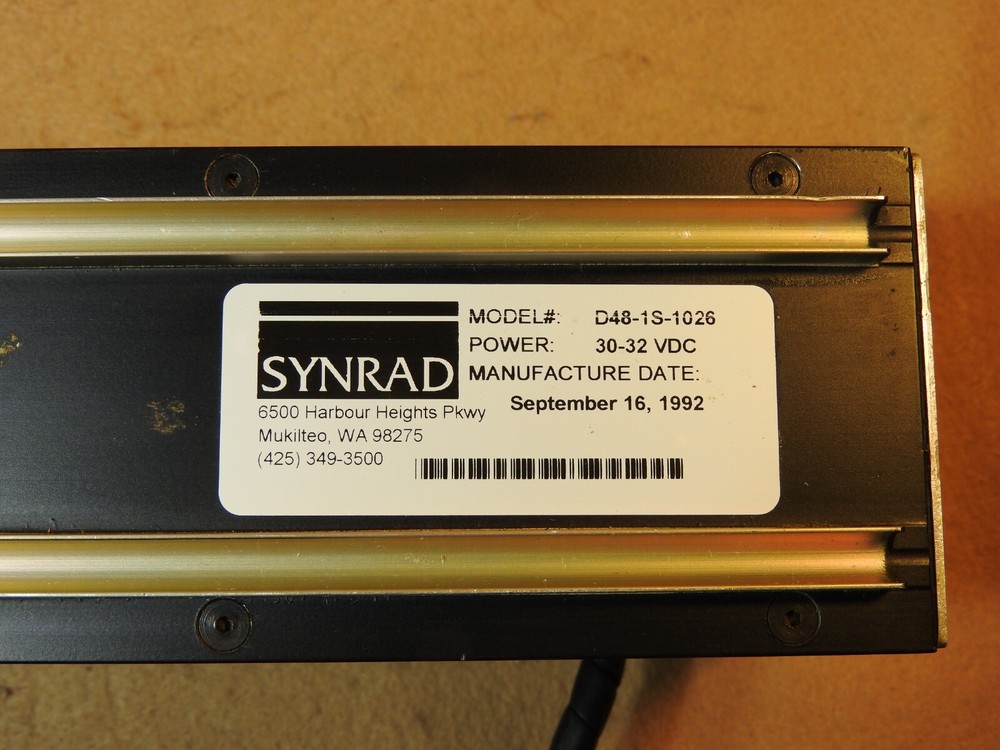 SYNRAD CO2 Laser, D48-1S-1026, 30VDC - Read Description