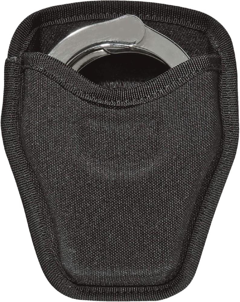 Open Top Cuff Case Black Fits Standard Handcuffs Durable Outer Pull Through