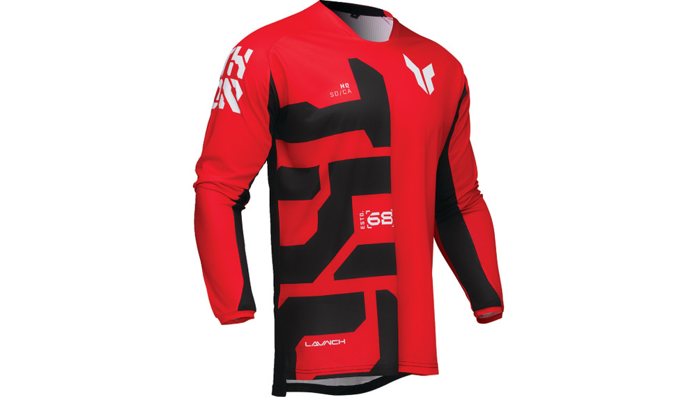 Thor Launchmode Forge Motocross Gear Set - Jersey & Pant - Red/Black