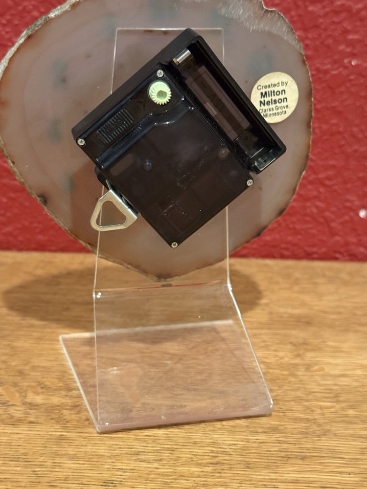 Agate Slice Table Clock For Parts