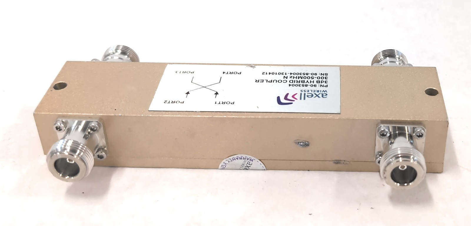 Axell Wireless 90-853004 3dB Hybrid Coupler 300-500Mhz N Connector