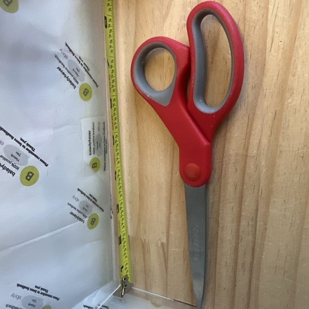 Bazic 8” Scissors Plastic Handle Sharp All Purpose Scissors Straight