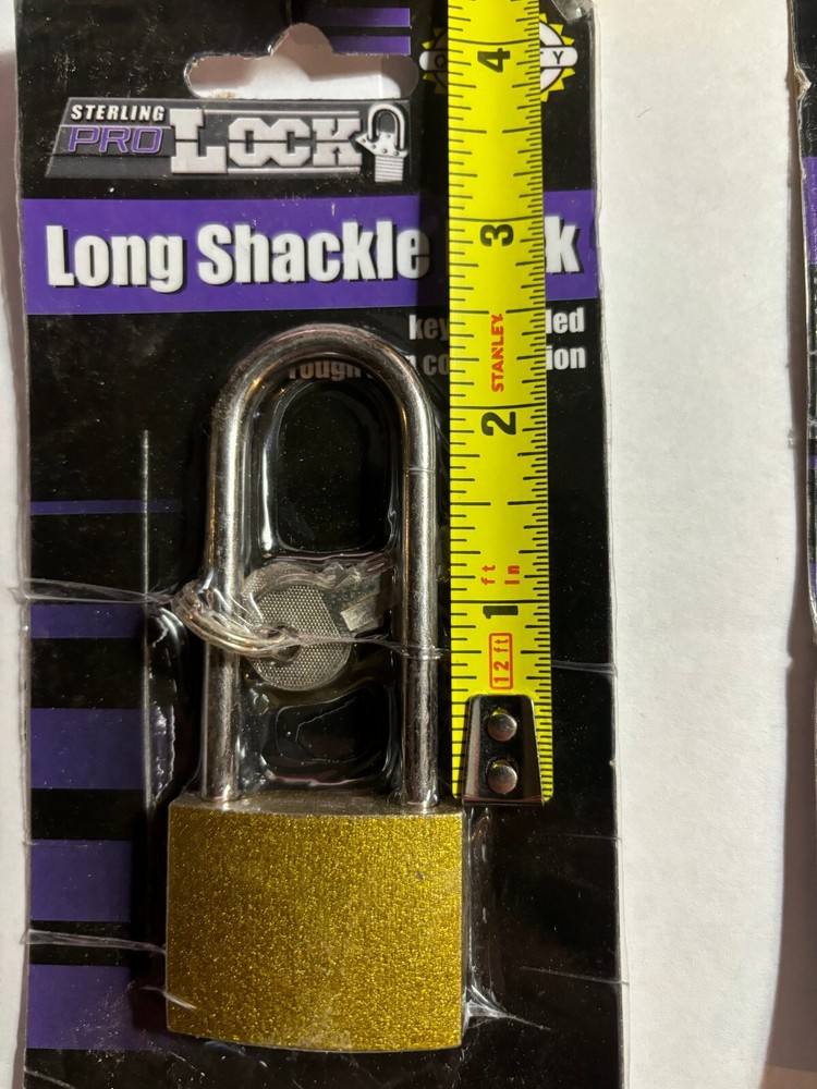 4 Sterling Small Lock Keyed Small Long Shackle Locks New
