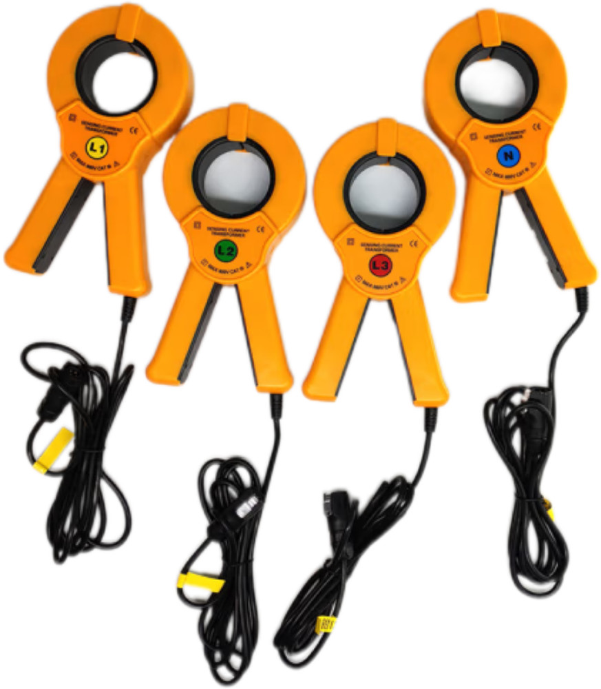 Three-Phase Power Quality Analyzer Power Quality Testing with 4pcs Current Clamp