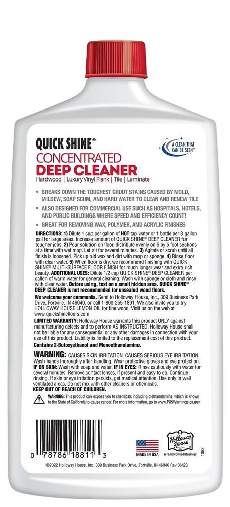 Quick Shine Multi Surface Deep Floor 27 Ounce (Pack of 1), Single Bottle