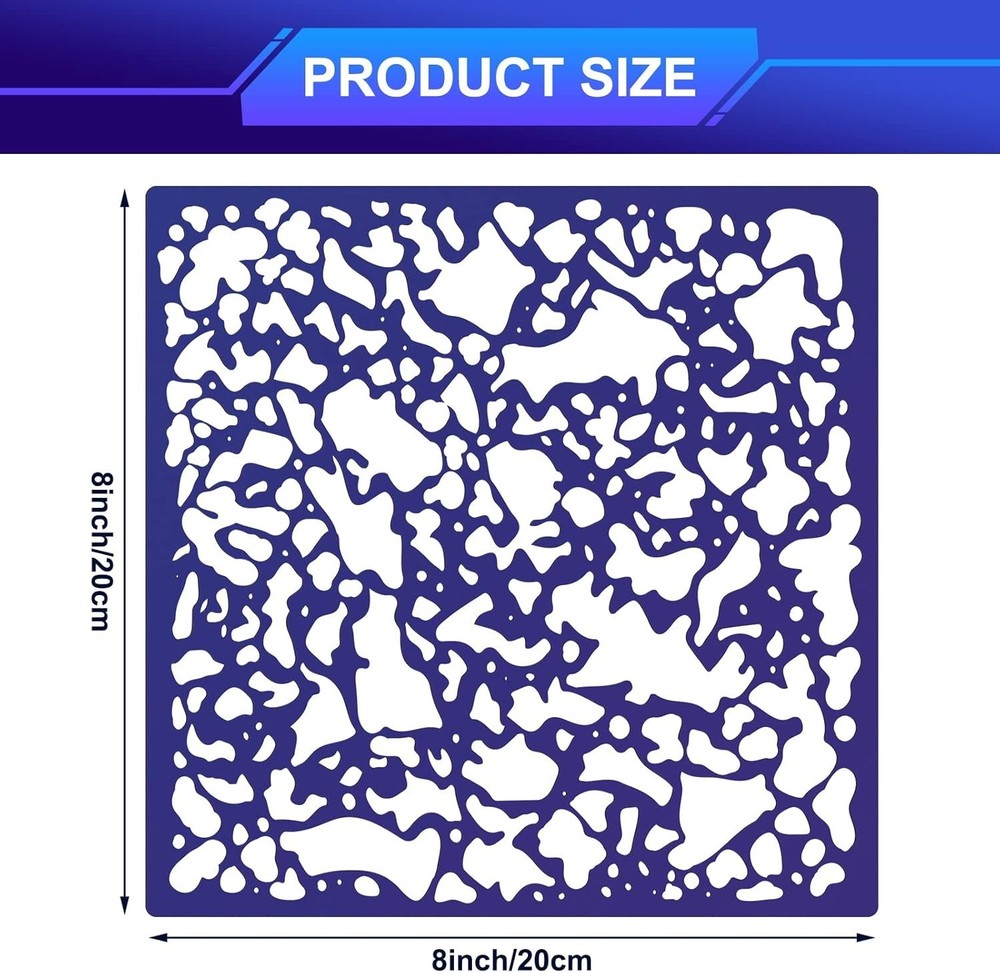 Versatile 8x8 Knockdown Texture Spray Stencils – Easy Wall Refinishing