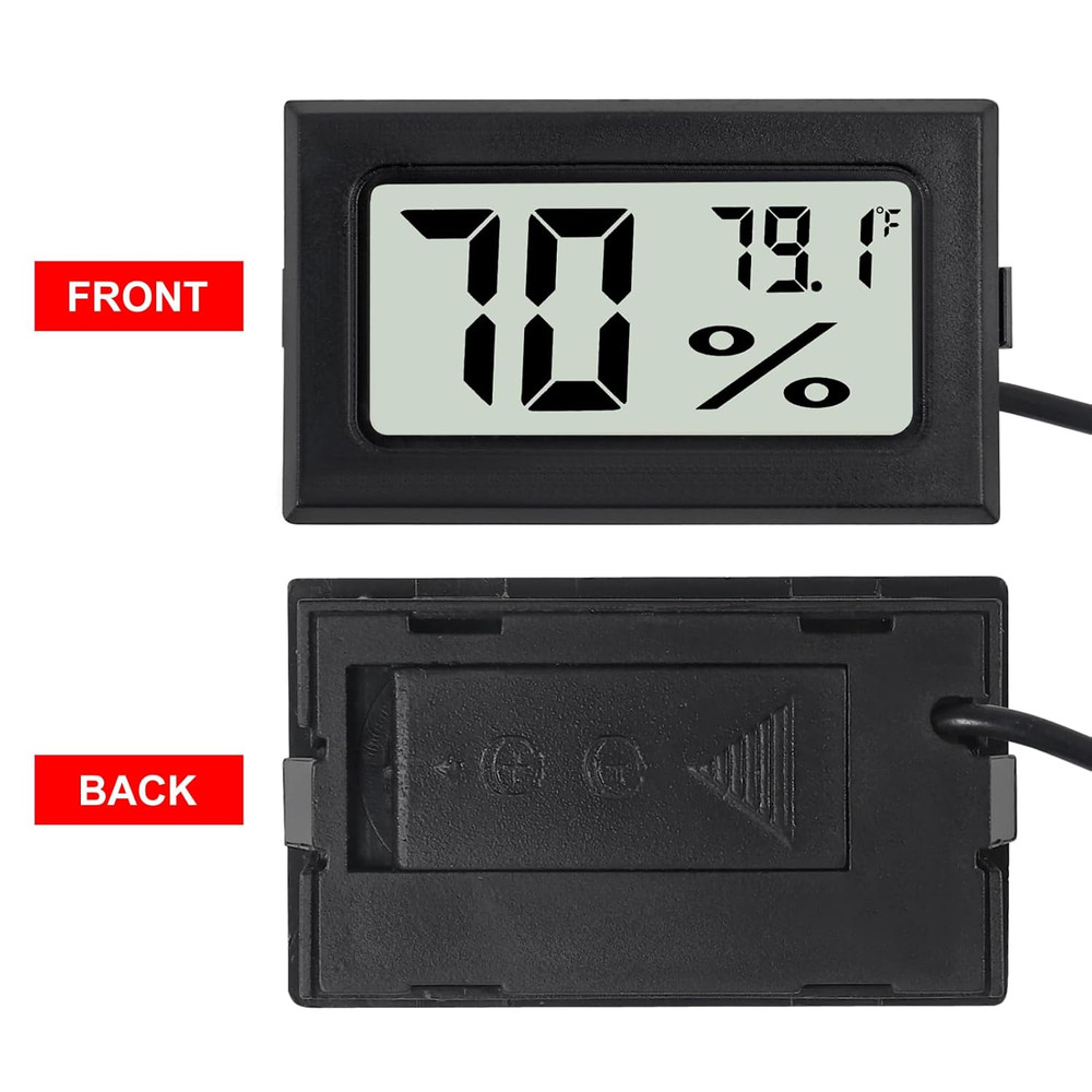 3Pcs Mini Digital Thermometer Hygrometer with Probe Electronic Temperature Hu...