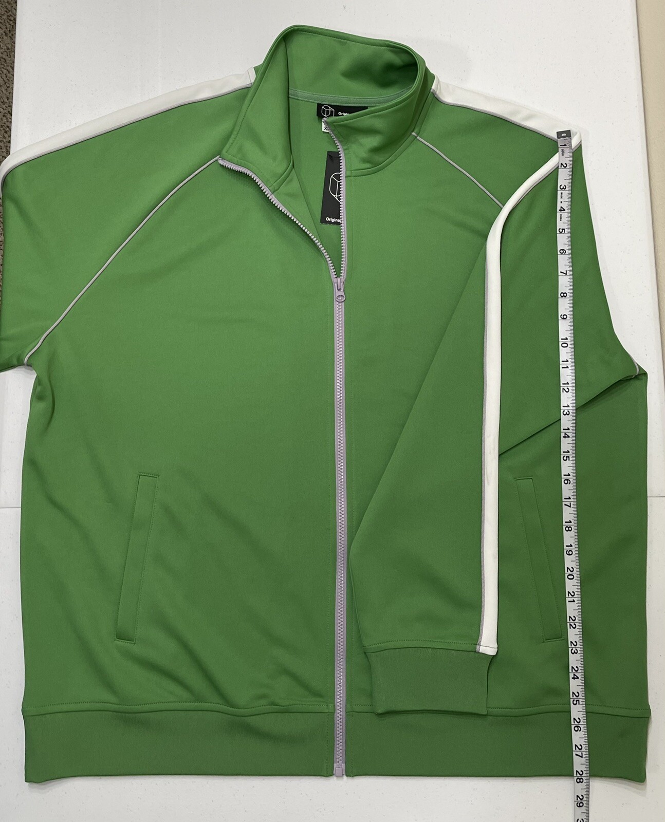 Original Use Men’s Green Zip Up Long Sleeve Comfort Sports Jacket s XXL