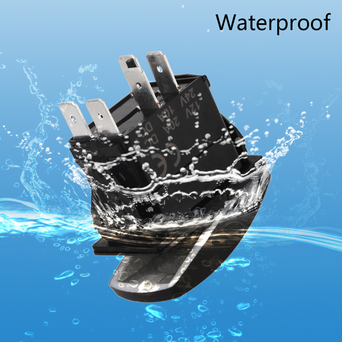 5Pin Blue Light Control Rocker Toggle Switch For ATV UTV ARB Carling Truck Boat