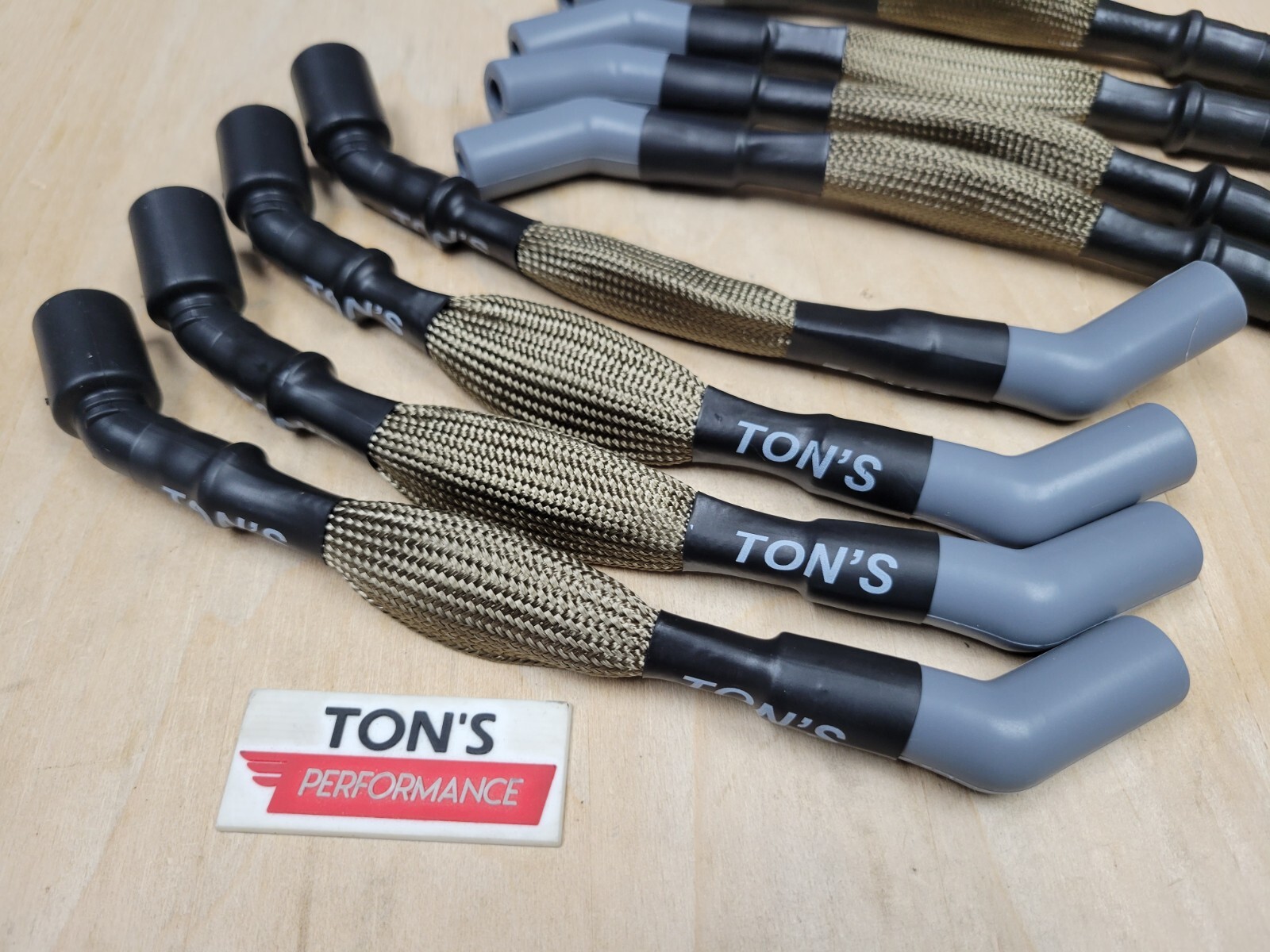 Ton's LS Spark Plug Wire Set 135 45 Corvette Camaro GMC Chevy 10mm Sleeved Ti
