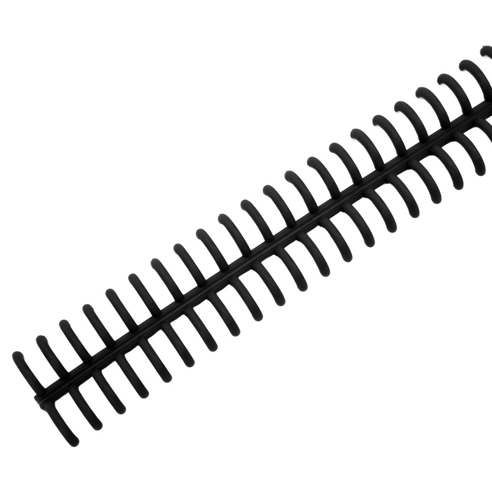 10PCS 34 Hole Binding Spine Split Loose Leaf Rings Binding Loop 12mm(Black )