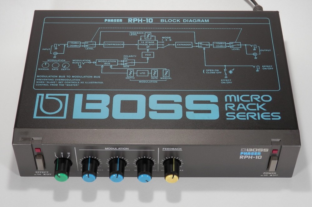 BOSS RPH-10 Analog Multi-Stage Phaser Micro Rack Effect Processor - EXCELLENT!