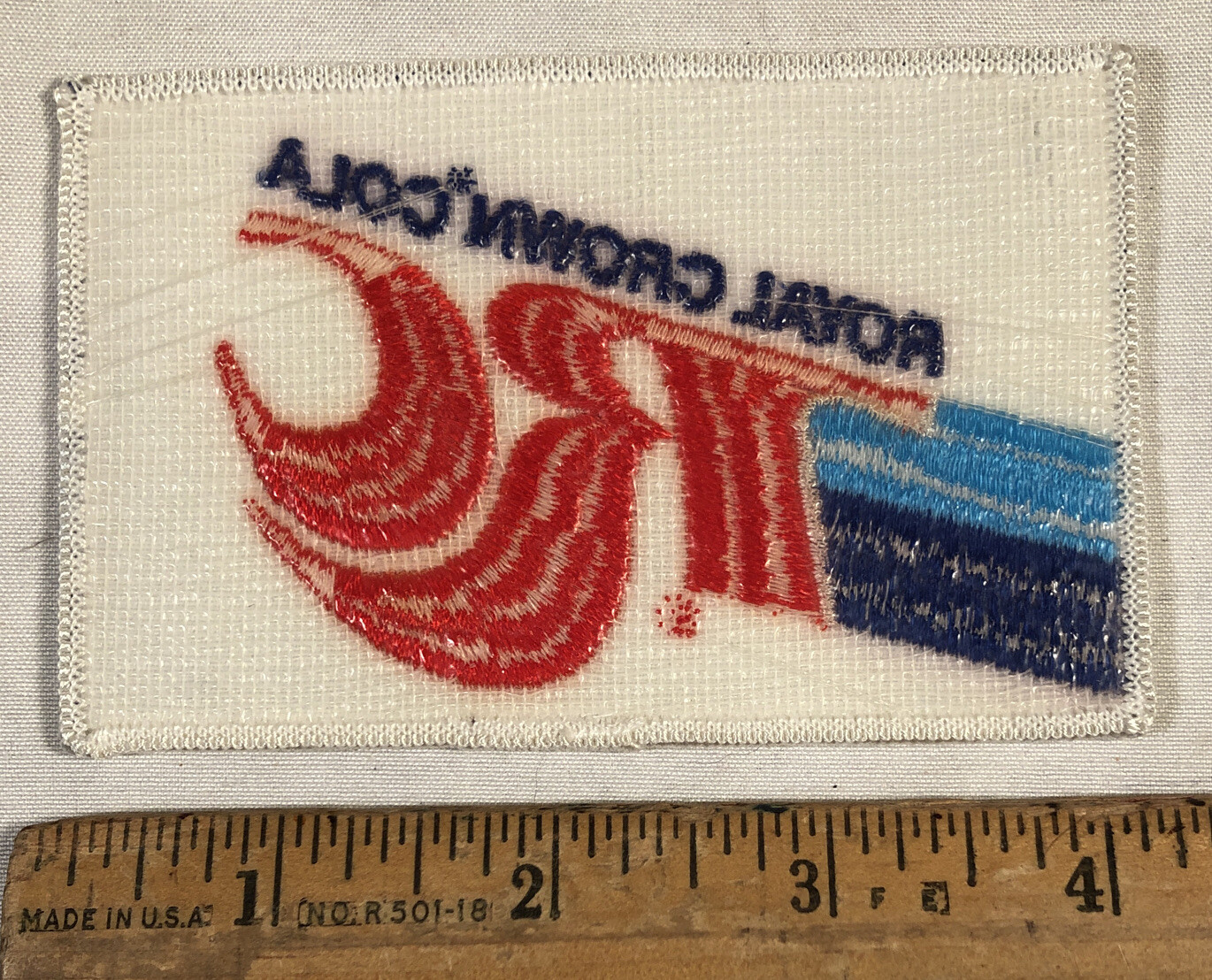 Vintage RC Cola Logo Patch Royal Crown Soda Pop Iron On