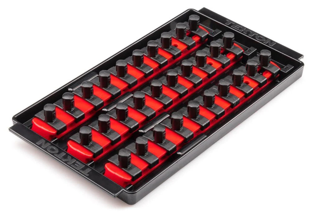 Tekton 30 Slot Universal Socket Organizer For 3/8 Inch Drive Sockets And Bit