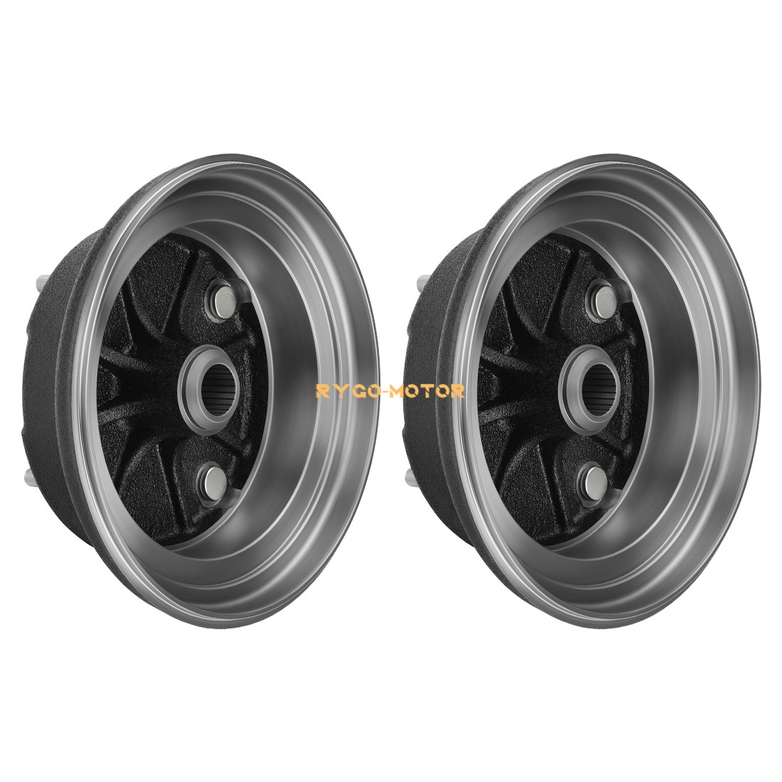 2PCS Front Brake Drum W/Bolts & Shoes Kit for Kawasaki Mule 600 610 SX KAF400 XC