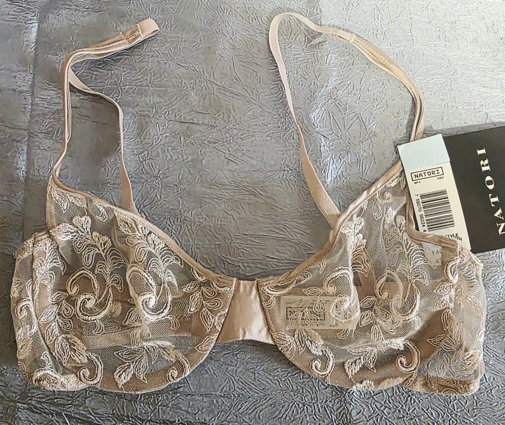 Natori 34B Sheer Embroidered  Under wire bra
