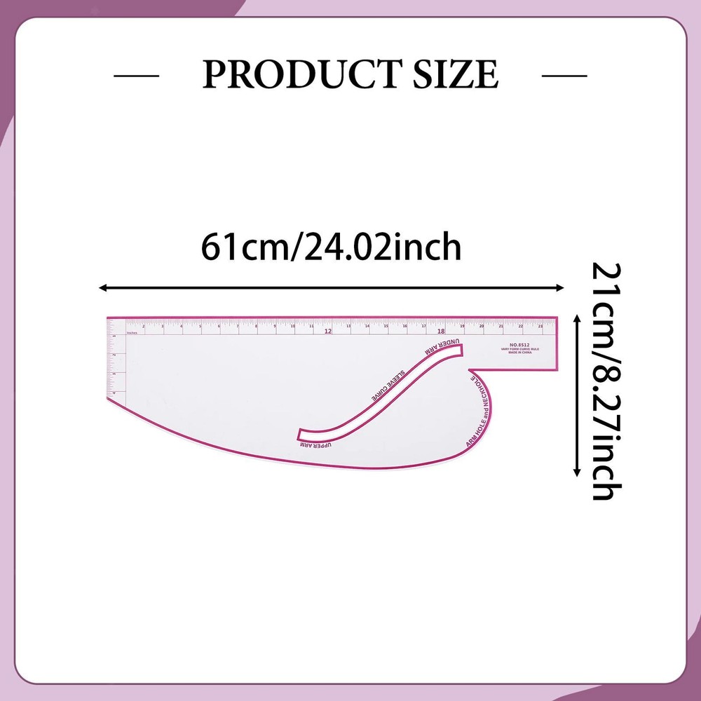 Vary Form Curve Ruler Pattern Master Ruler Quilting Pattern Making Drafting for