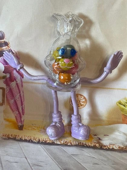 VTG BENDY BUNNY Candy Container With Bubble Gum