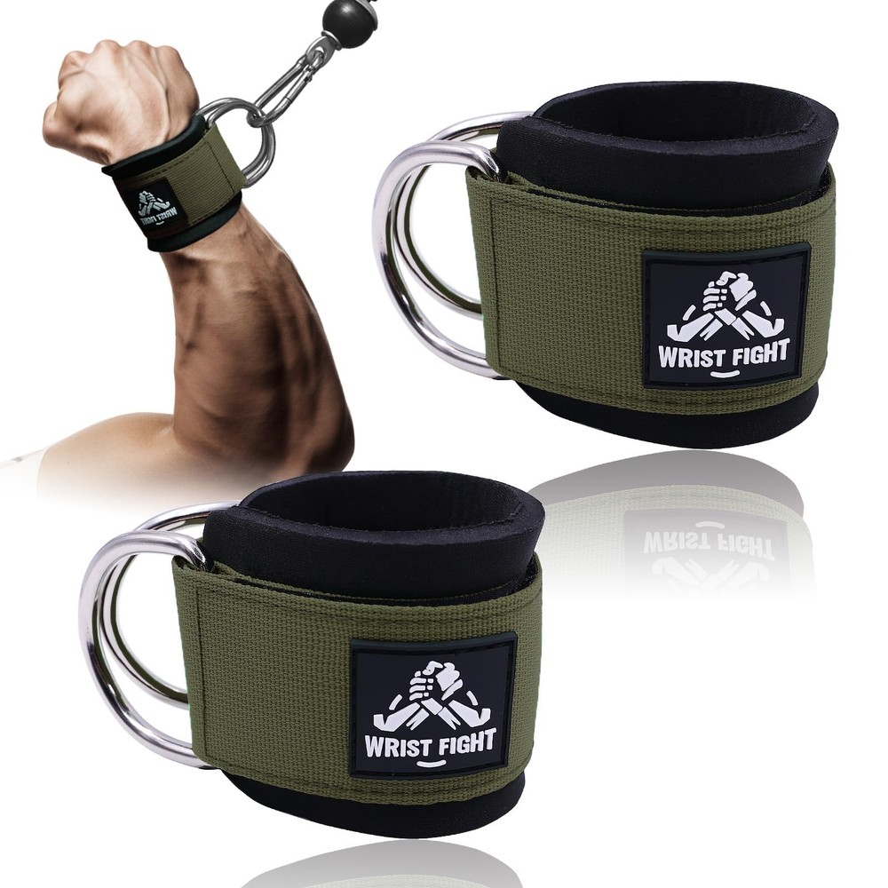 Wrist Cuffs with Dual D-Rings – Secure & Comfortable for Cable Machine Workou...